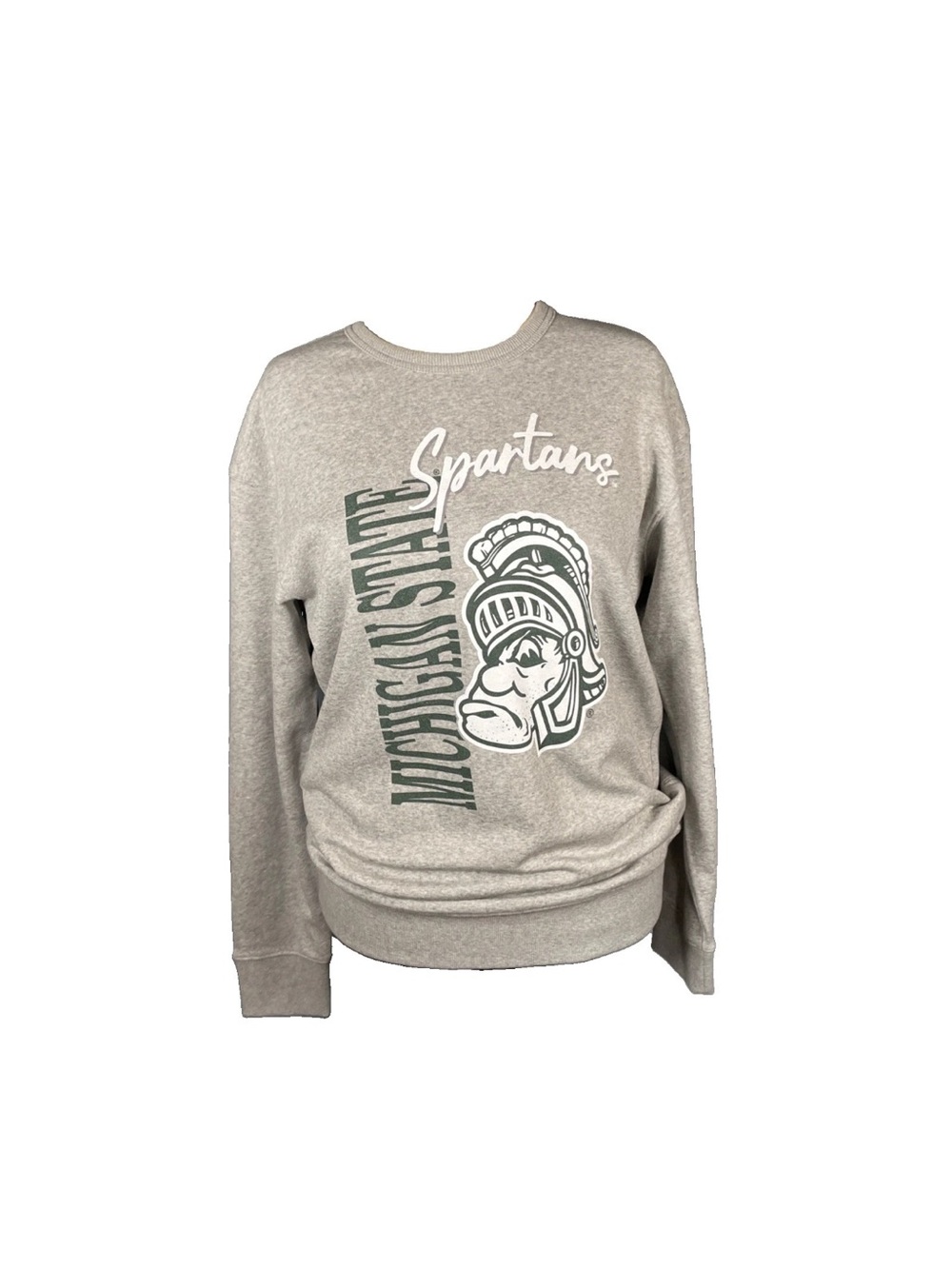 Michigan State Spartans Crewneck Sweatshirt Women's XL Green Graphic Pullover